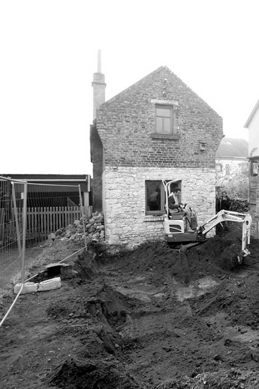 Start der Baustelle in Mainz